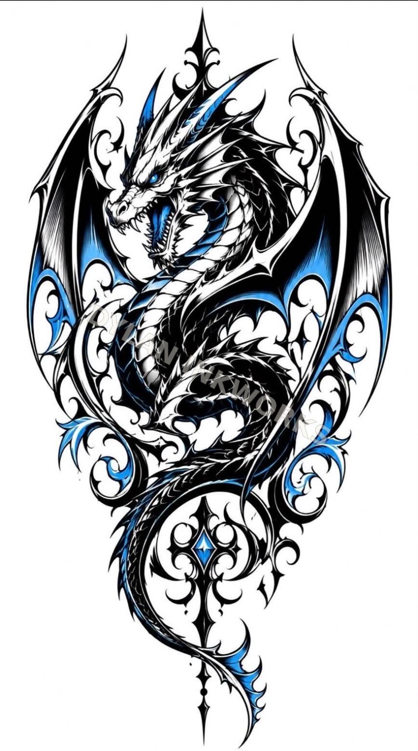 Large-scale illustrative dragon concept.